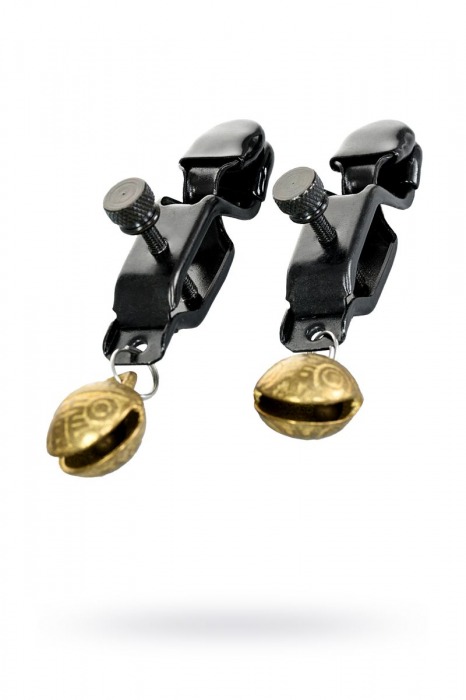 Черно-золотистые зажимы для сосков TOYFA Theatre - ToyFa - купить с доставкой в Ноябрьске