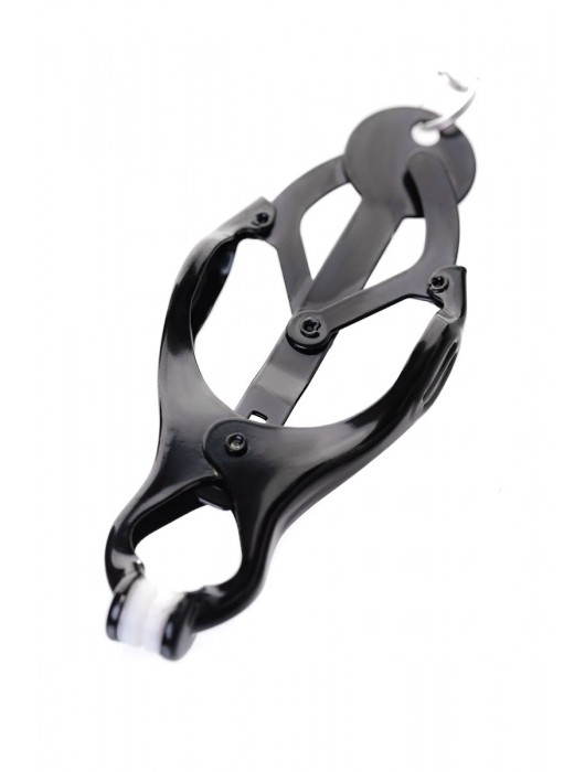 Черно-серебристые зажимы для сосков с кольцом для пениса TOYFA Metal - ToyFa - купить с доставкой в Ноябрьске