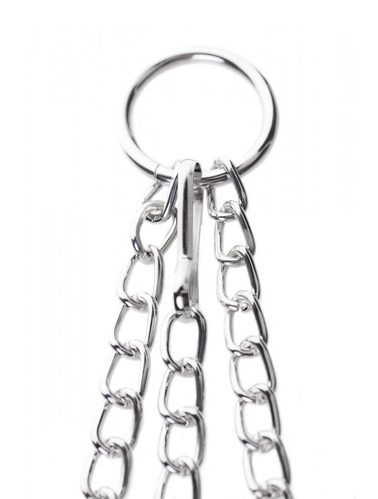 Черно-серебристые зажимы для сосков с кольцом для пениса TOYFA Metal - ToyFa - купить с доставкой в Ноябрьске