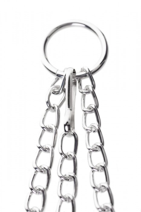 Серебристо-чёрные зажимы для сосков с кольцом для пениса TOYFA Metal - ToyFa - купить с доставкой в Ноябрьске