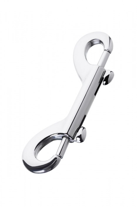 Серебристый двухсторонний карабин TOYFA Metal - ToyFa - купить с доставкой в Ноябрьске