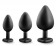 Набор черных анальных пробок с красным кристаллом-сердечком Bling Plugs Training Kit - Blush Novelties - купить с доставкой в Ноябрьске Набор черных анальных пробок с красным кристаллом-сердечком Bling Plugs Training Kit - Blush Novelties - купить с доставкой в Ноябрьске