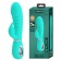 Бирюзовый вибратор-кролик с рёбрышками Prescott - 20 см. - Baile купить в Ноябрьске с доставкой в Orgasmix.ru Бирюзовый вибратор-кролик с рёбрышками Prescott - 20 см. - Baile