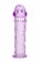 Гладкая фиолетовая насадка с усиками под головкой - 12,5 см. - Toyfa Basic - в Ноябрьске купить с доставкой